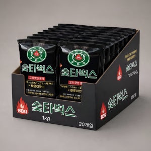 숯타벅스 맹그로브 참숯 20kg (1kg 20개입)