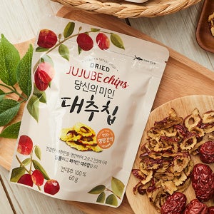 10+1 구록원 국내산 미인 대추칩 60g 1개 원물 100% 바삭한 대추과자 건강간식