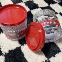 빈티지 코카콜라 유리컵 접시 뚜껑컵 coca cola