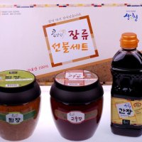 콩살림 된장 고추장 간장 선물 세트 (900g / 900g / 500ml) 집 재래식 추천 조선 국 집 어 저염 종류 맛 볶음 소스 초 만들기 양념 소고기