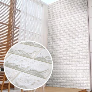 롤 폼블럭 단열벽지 접착식 방한 보온 결로방지 난방 20000mm, 파벽돌 화이트