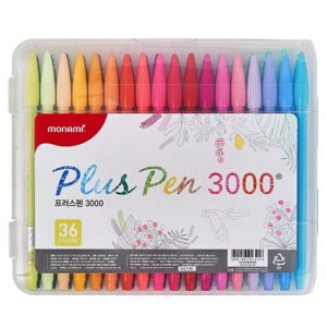 모나미 프러스펜 3000 36색 세트 사인펜 컬러링 드로잉펜