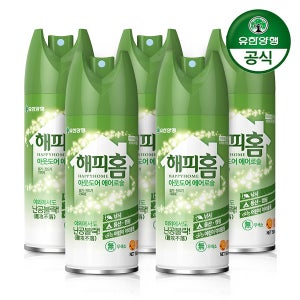 [유한양행] 해피홈 아웃도어 에어로솔 150ml x 5개 (모기,진드기 기피제)