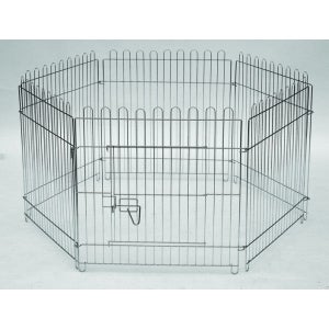 브리더 아델라 크롬 6각 철장 중형 M 62cm X 63cm X 6개 강아지울타리