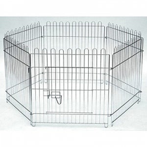 브리더 아델라 크롬 6각 철장 대형 L 70cmX73cmX6개 강아지울타리 강아지운동장