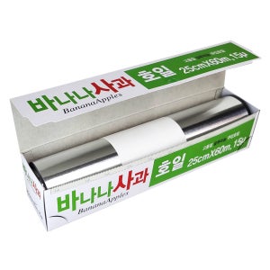 바나나사과 알루미늄 쿠킹호일 대용량 25cmx60m, 1개