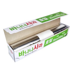 바나나사과 알루미늄 쿠킹호일 대용량 30cmx60m, 1개