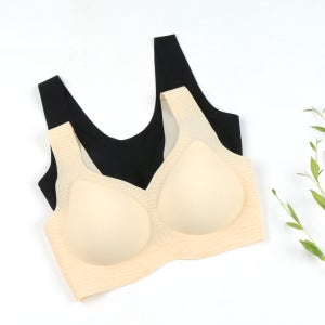 심리스 노와이어 볼륨업 누드 쿨 브라탑 편안한 착용감 무봉제 프리컷팅 스포츠 브라