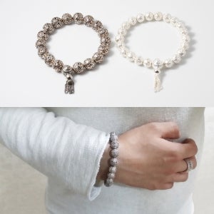 염주 불교 여자 남자 은팔찌 925 실버 순은 팔찌 옴마니반메훔 선물