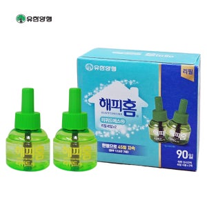 해피홈 리퀴드 리필 45일x2개 전자모기향 액체리필 모기약
