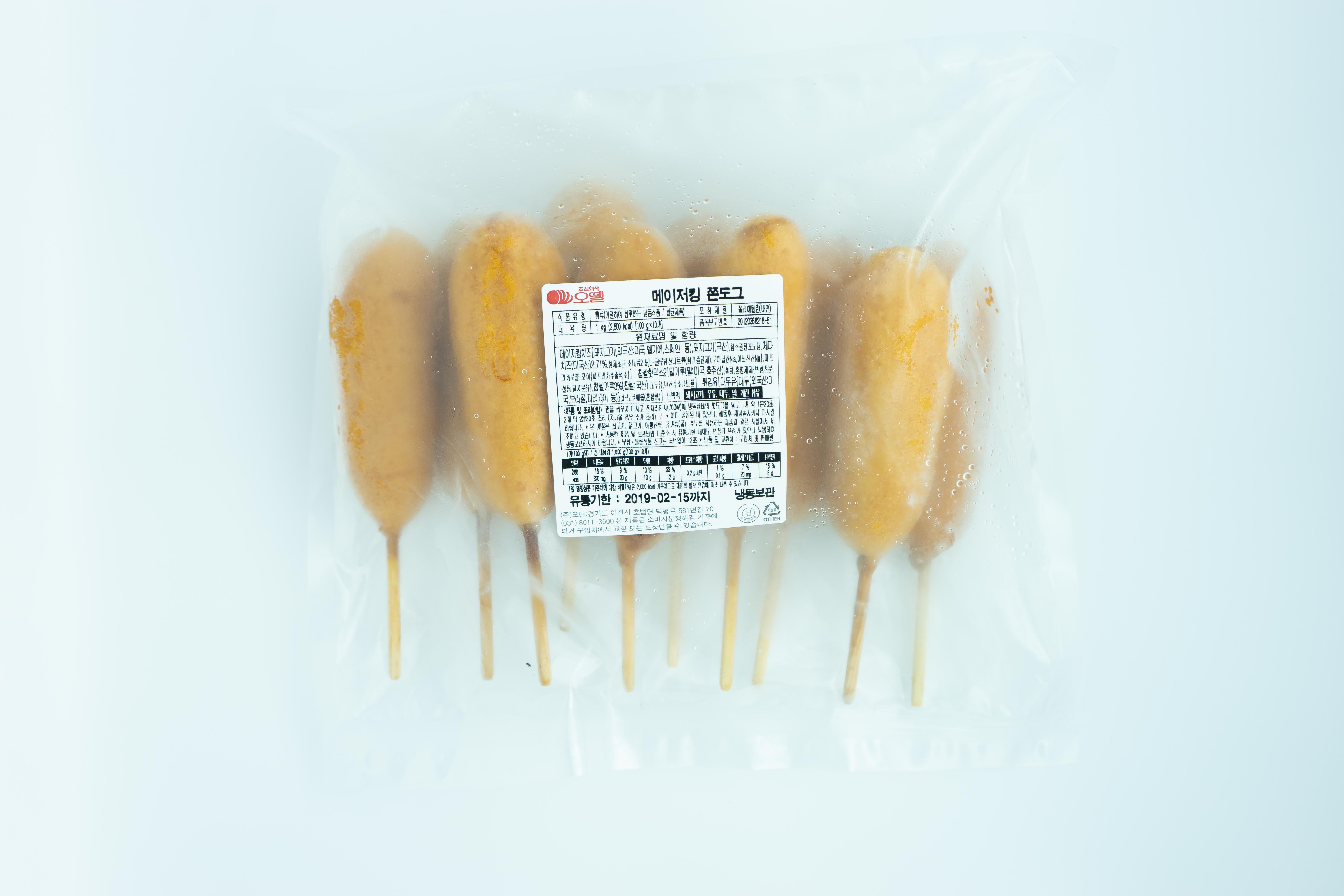 오뗄 메이저킹 쫀도그 냉동핫도그 찹쌀핫도그