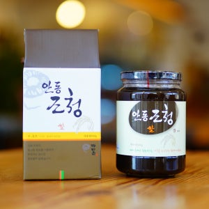 [백진주쌀조청 600g 2개] 국산 전통 쌀엿 물엿 엿기름 속편한 수제 명절선물세트(혼합)