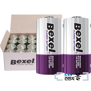 벡셀 망간 건전지 C 2입x12팩(24알) 벌크 1.5V R14 C건전지