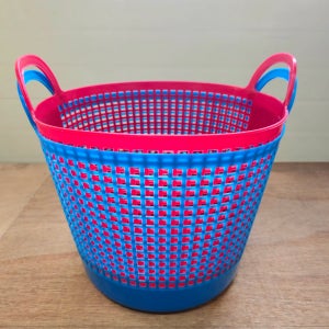 말랑말랑 레트로 옛날 원쇼핑 장 바구니 마트 플라스틱 장바구니