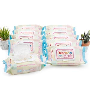 예꼬맘 아기 물티슈 아티슈 10팩 베이비 신생아 유아 엠보싱 캡형 프리미엄 안전한 도톰한