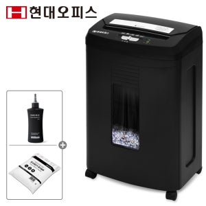 현대오피스 자동급지 문서세단기 PK-100AF 23리터 보안1등급 (전용오일 + 파지함봉투) 서류파쇄기 종이세절기 100매