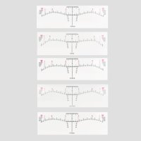 반영구재료 눈썹디자인 대칭자 스티커 20매 눈썹자