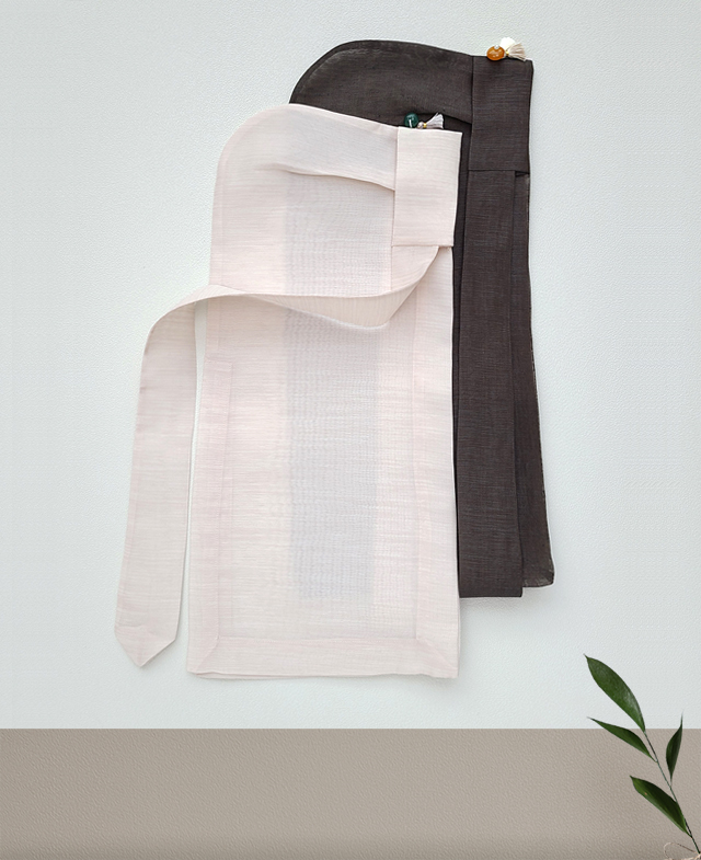 O 반가의 옥수술 복건 백일 남아 한복 모자 남자 아이 애기 왕건모 도령 모자