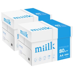 밀크 A4용지 복사용지 80g 2000매 2BOX N배송