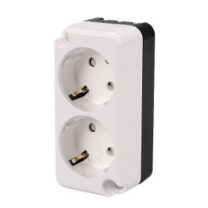 나노전기 노출콘센트 접지 핀타입 2구