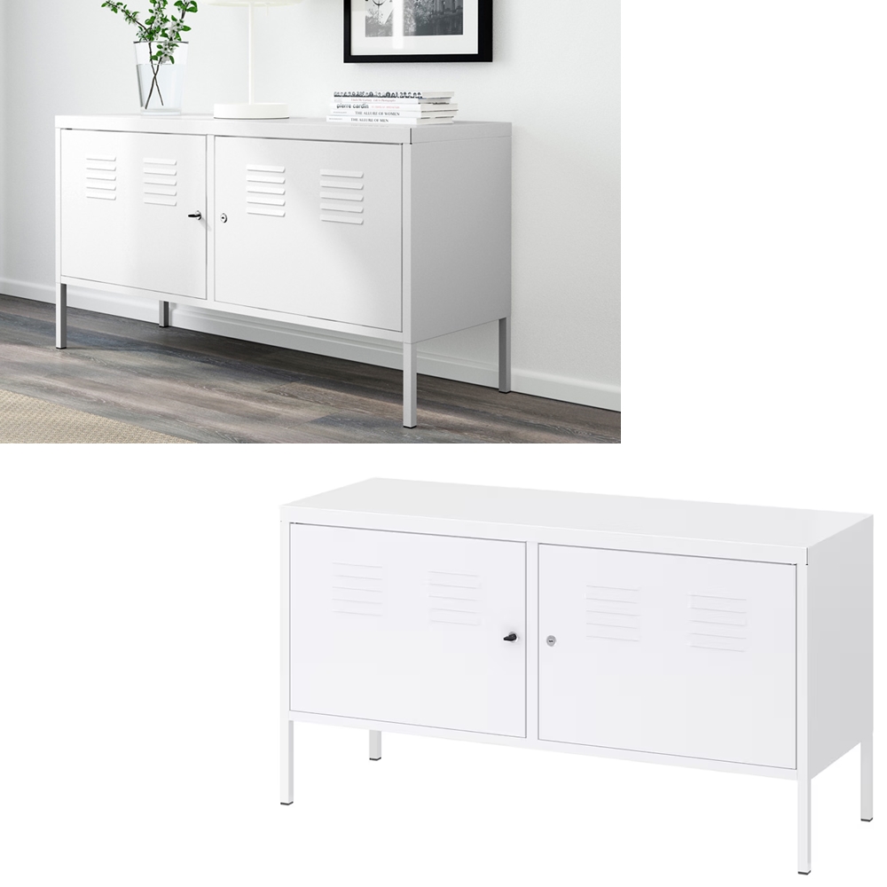 이케아 철제 수납장 TV 장식장 거실장 캐비넷 가로 메탈 화이트 피에스 PS