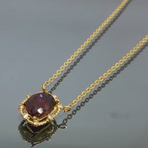 천연루빌라이트 목걸이(다이아몬드 3.2g k)