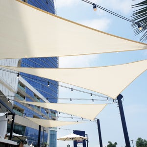 특가상품 (H)아일랜드차광막 3x3x3M 삼각(아이보리) 그늘막 선 썬쉐이드 테라스 야외 옥상 천막