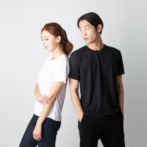 기능성 쿨링 와플 라운드 베이직 반팔티