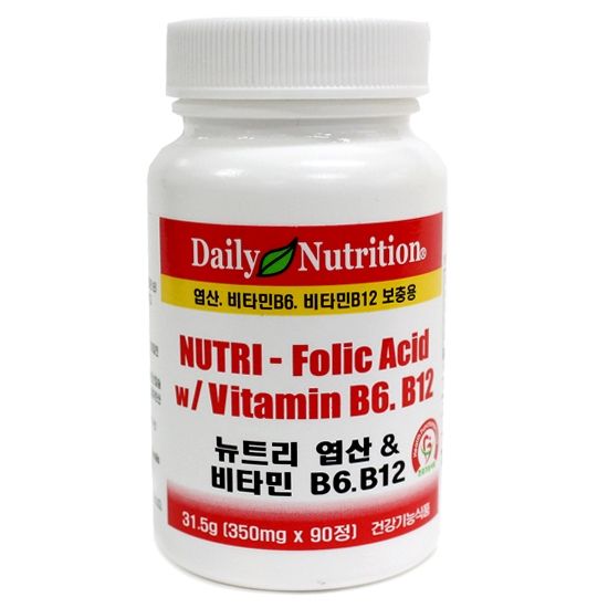 뉴트리 미국 <b>비타민</b>B / <b>비타민B6</b> B9 엽산 B12 피로회복제 영양제 90정