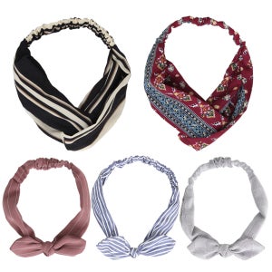 여름 반다나 헤어밴드 터번 와이어