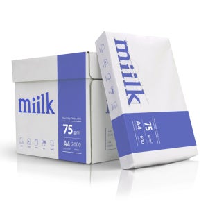 한국제지 밀크 75g A4 복사용지, 2BOX (4000매)