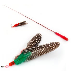 펫모닝 플라잉캣 깃털 고양이 낚시대 장난감