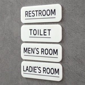 [미국직수입소재] 화장실표지판 화장실표찰 도어표찰