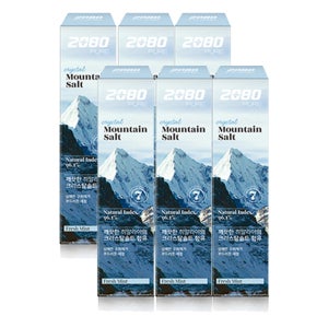 2080 마운틴 솔트치약120gX6 크리스탈민트