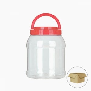 병도매닷컴 광구 원형 3000g 3L 1박스 60개 플라스틱 젓갈통 손잡이 광구 식품 반찬 용기 SP-51