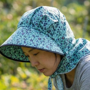 국산 고급형 면 리본끈 농사모자 햇빛차단 작업용 벌초 텃밭