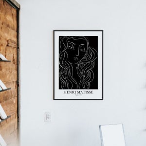 아트밀 앙리마티스 명화 그림 액자 - 단잠에 빠진 긴 속눈썹의 여인 (중대형) A2