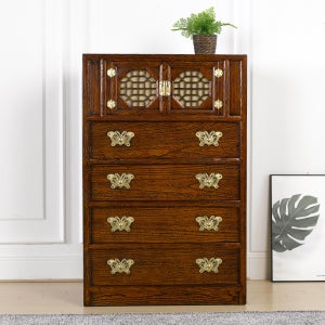 편백팔각창살4단스 이조 고가구 원목가구 옷장 한옥