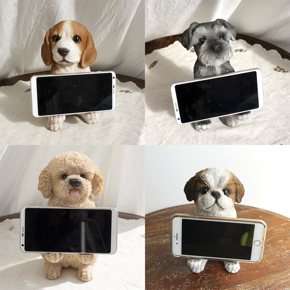 강아지 고양이 장식 소품 핸드폰 명함 거치대 장식품 집들이 개업 이사 친구 생일 선물