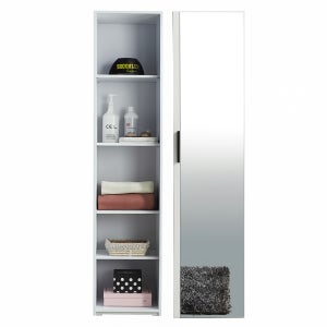 틈새 선반 거실 방 베란다 책장 좁은 주방 부엌 정리 보관대 (전신거울 수납장 40cm)