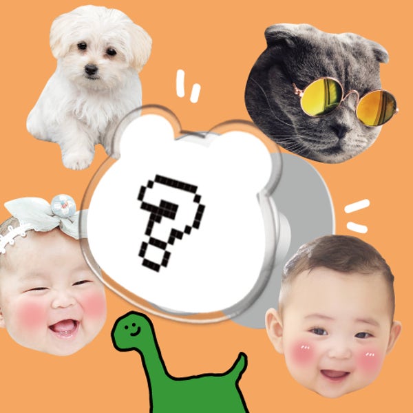 사진 강아지 아기얼굴 이지 그립톡텐드 제작 탈부착 자유형 아크릴 스마트톡 투명그립 1개