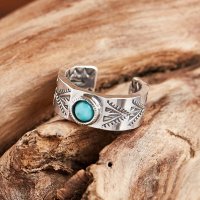 [NORTH WORKS] NAVAJO STAMP RING (TURQUOISE TRIANGLE) / N-224 / 노스웍스