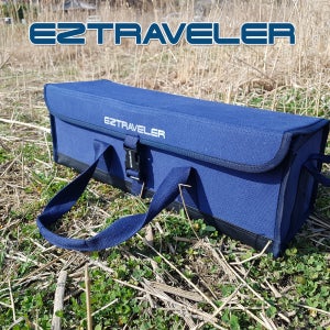 이지트래블러 [캔버스원단 멀티컨테이너 블루] 단조팩가방 텐트팩가방 캠핑공구가방 캠핑소품 다용도가방