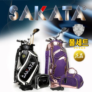 사카타 프리미엄 골드 남성용 여성용 골프채 풀세트 드라이버 우드 아이언 퍼터 골프백 세트