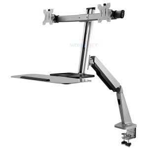 스탠딩 듀얼모니터거치대 모니터 스탠드 암 DWS-C02