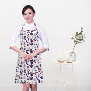 WC20 마린 캔버스 앞치마 캠핑 체험 유치원 어린이집