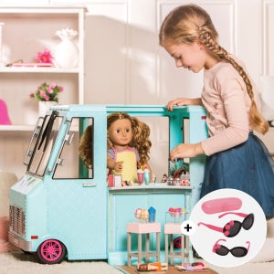 오지돌스 아이스크림트럭 인형놀이 푸드트럭 소꿉 역할 장난감 가게놀이