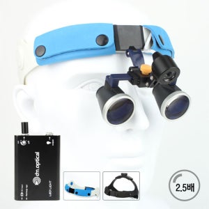 [대명] K헤드 루페 LED라이트(2.5배) K25H(B/K)-B1CR