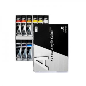 알파 실버 아크릴물감 세트 50ml 12색 A B 미술 화방 취미용품 실버라벨