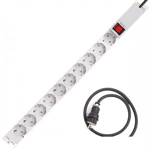 국산KS 10구 알루미늄 단자대 스위치 멀티탭 16A 3000W 20m, 1개